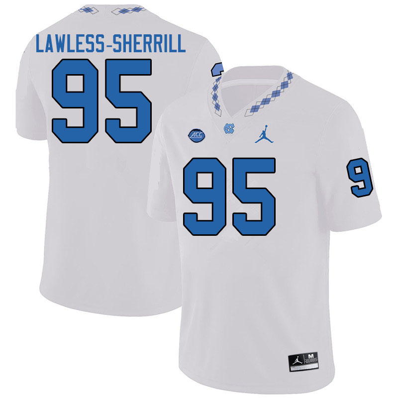 Jordan Brand Men #95 Brant Lawless-Sherrill North Carolina Tar Heels College Football Jerseys Sale-W